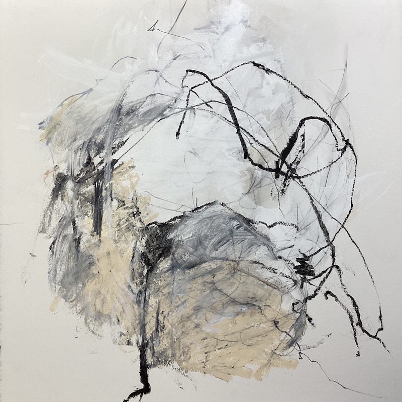 Untitled. Mixed media on paper. 59cm x 59cm. 2025