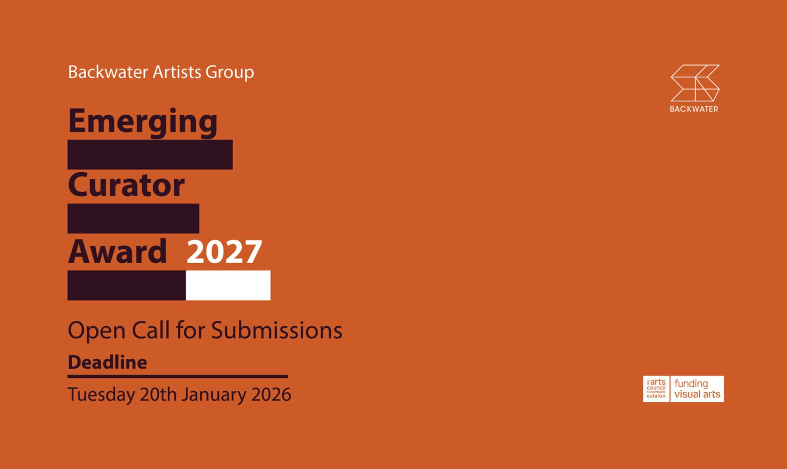 Curators Notes Emerging Curator Award 2027 – Backwater Artists